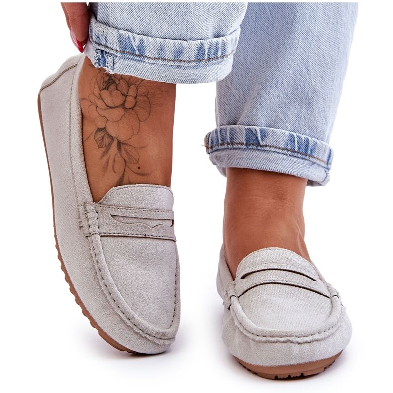 FC3 Klassische Wildlederloafer für Damen Grau Ivana