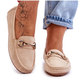 FC3 Klassische Wildleder-Loafer mit beigefarbenen Arla-Verzierungen