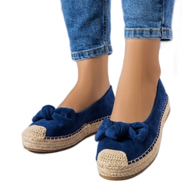 Marineblaue Espadrilles mit Schleife von Dorothée