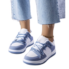 Blaue Damen-Sneaker weiß