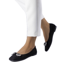 Schwarze Ballerinas mit Gaillou-Schleife