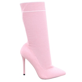 PA1 Moody Rosa Stiefel mit Söckchenabsatz