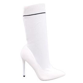 PA1 Moody Bianco Stiefel mit Söckchenabsatz weiß