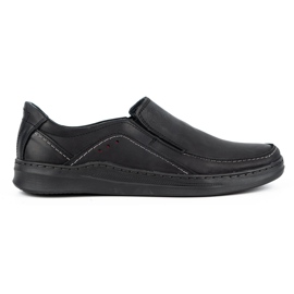 Olivier Herren-Slipper aus Leder SLIP-ON 216GT schwarz