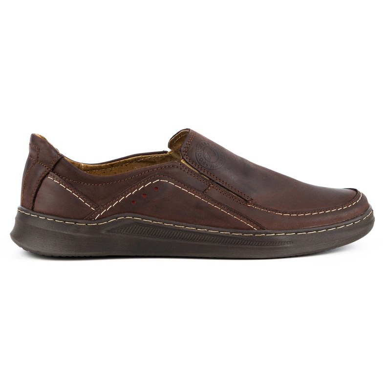Olivier Herren-Slipper aus Leder SLIP-ON 216GT braun