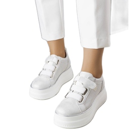 PA1 Silberne Plateausneaker von Armina