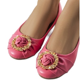 Rosafarbene Ballerinas mit Goldverzierung von Antoinette