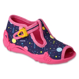 Befado Kinderschuhe 213P138 marineblau rosa
