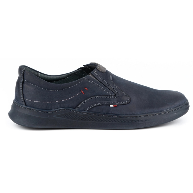 Olivier Lässiger Herren-Slipper aus Leder 284GT marineblau