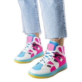 Rosa High-Top-Sneakers von Marjorie weiß