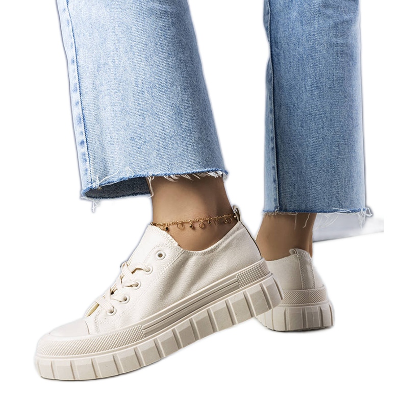 PA1 Beige Plateausneaker von Laverne