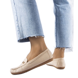 BM Beige Loafer mit Lederdecksohle von Verrill