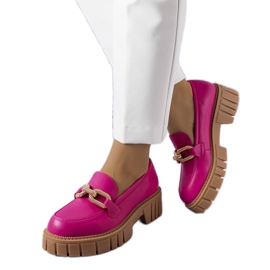 Rosa Brogues mit Goldverzierung von Adriney