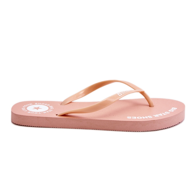 Bequeme Big Star Flip Flops LL274802 Nude rosa