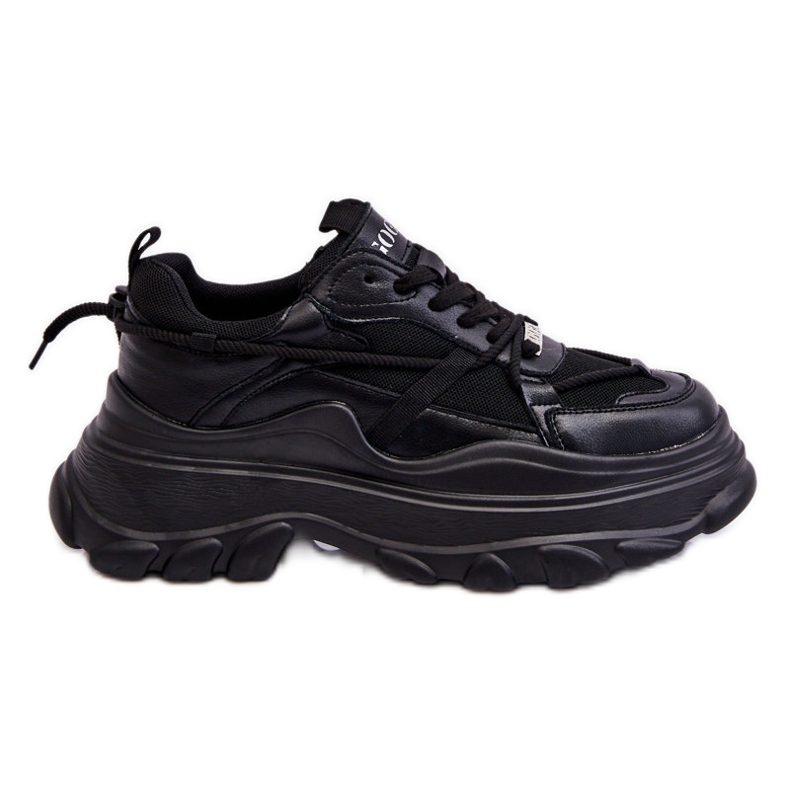 Sportschuhe auf einer massiven Plattform GOE LL2N4030 Schwarz