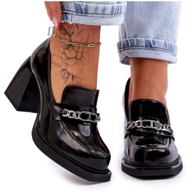 S.Barski Bequeme Pumps auf massiven Absätzen Black Julien schwarz