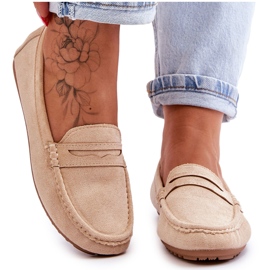 FC3 Klassische Wildlederloafer für Damen Beige Ivana