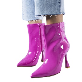 PA1 Rosa High Heel-Stiefel aus Lackleder von Mariette