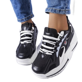 Schwarze Sneaker mit Keilabsatz von Germain