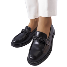 BM Schwarze elegante Loafer mit Strasssteinen von Colette
