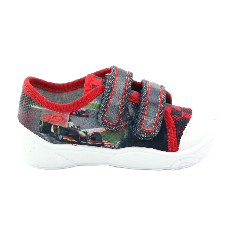 Befado Kinderschuhe, Turnschuhe, Hausschuhe 907p093 rot grau