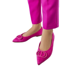 Rosafarbene Ballerinas aus Öko-Wildleder von Grignon