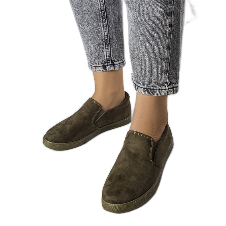 Grüne Sneakers aus Öko-Wildleder von Leroy