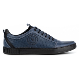 Polbut Freizeitschuhe für Herren aus Leder 2121P/2 marineblau