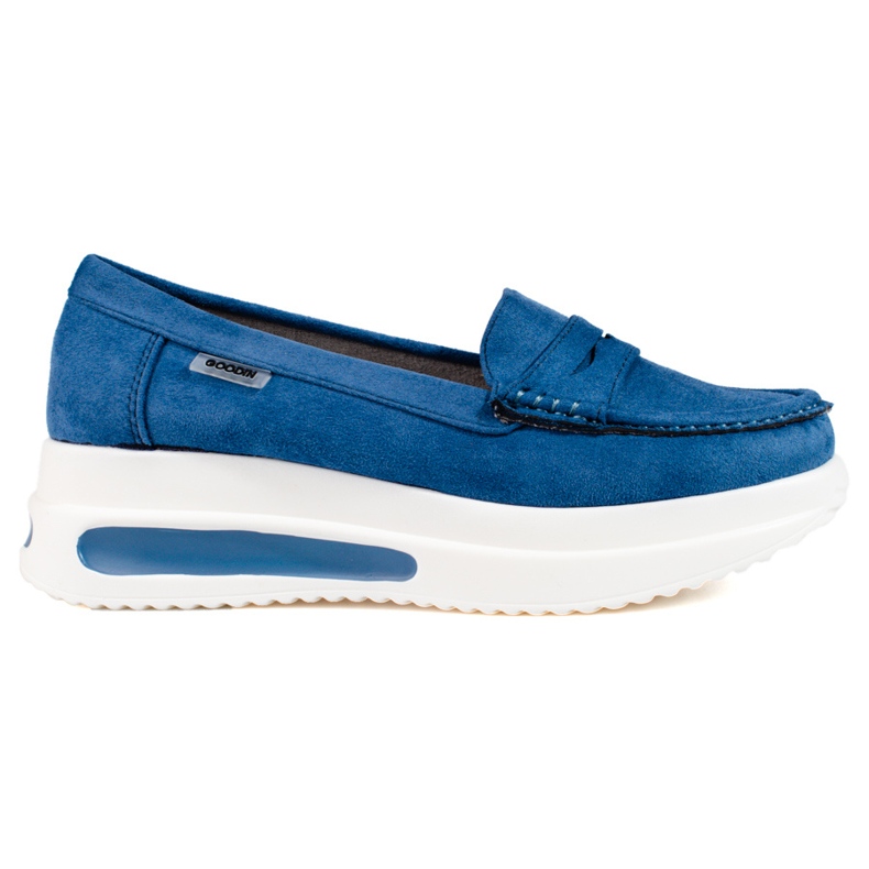Shelovet Damen-Slipper mit dicken Sohlen blau