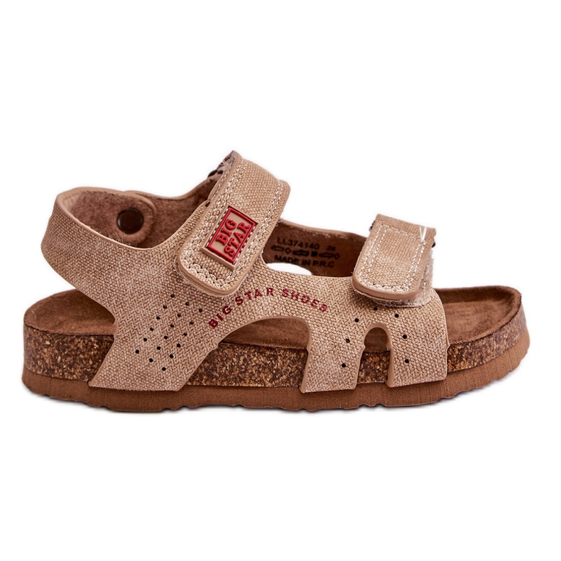 Kinder-Sandalen mit Klettverschluss Big Star LL374140 Beige braun