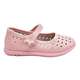 PA1 Durchbrochene Ballerinas für Kinder Pink Lenna rosa