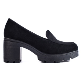 W. Potocki Damen Wildleder Stöckelschuhe Potocki schwarz