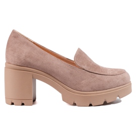 W. Potocki Damen Wildleder Stöckelschuhe Potocki beige