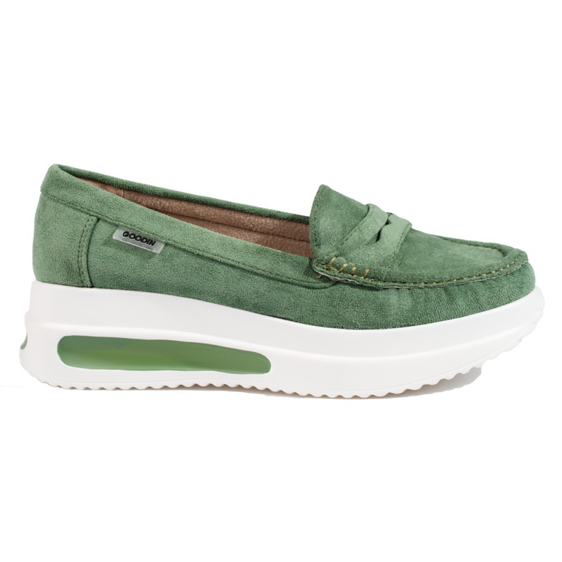 Grüne Shelovet-Slipper für Damen mit dicker Sohle