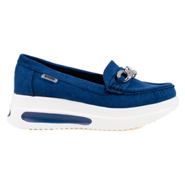 Blaue Keil-Loafer von Shelovet für Damen