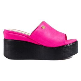 Hohe Keile der rosa Frauen