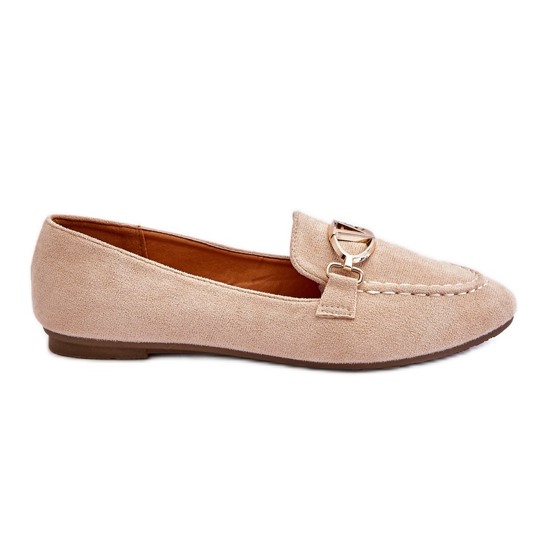 Vinceza Wildleder-Loafer mit dekorativem Element Beige Reed