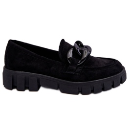 Vinceza Plateau-Loafer aus Wildleder für Damen Schwarz Bennett