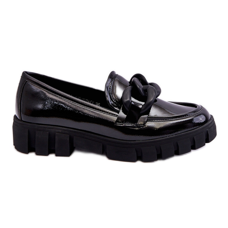 Vinceza Lackierte Plateauschuhe für Damen Schwarz Bennett