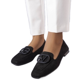 Schwarze Ballerinas mit Karree von Carrière