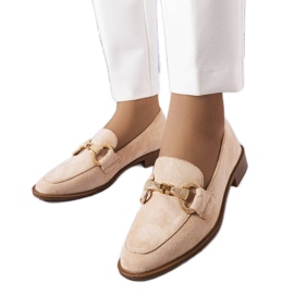 Beige Loafer mit Goldverzierung von Fluet