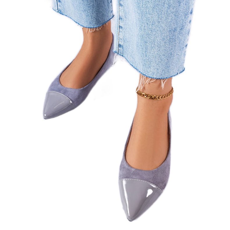 Graue Lack-Ballerinas von Thibault