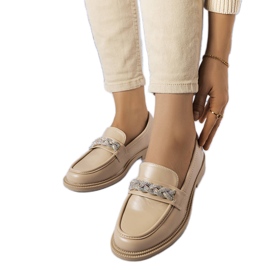 Beige Loafer mit Strasssteinen von Colette