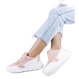 Pinkfarbene Sneakers aus Öko-Wildleder von Dupuis rosa