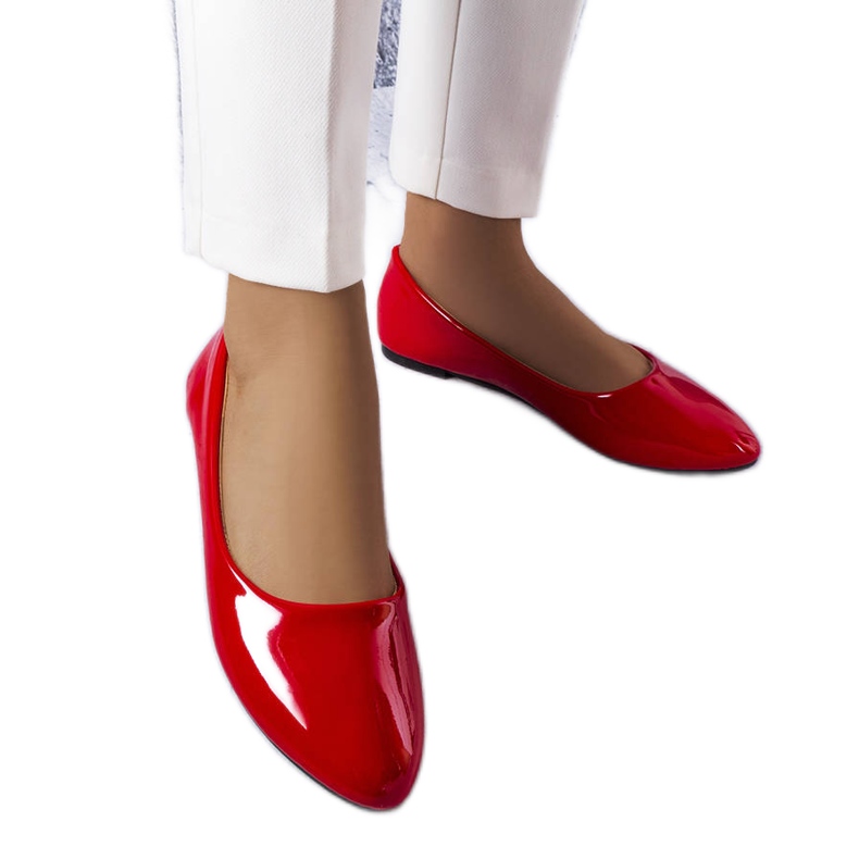 BM Méthot roter klassischer Lackballerina