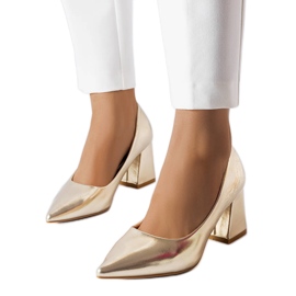 Fanchon goldene Pumps