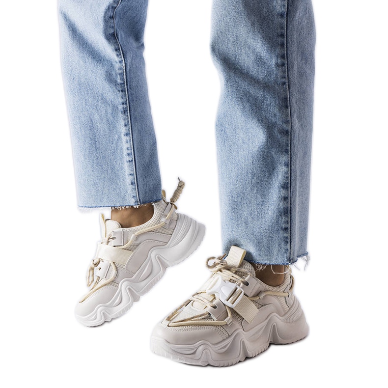 Beige spektakuläre Sneaker von Desforges