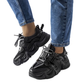 BM Schwarze glamouröse Sneakers von Desforges