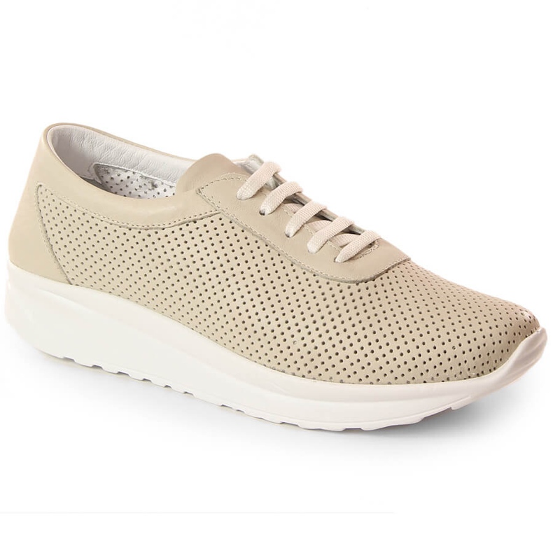 Beige durchbrochene Lederschuhe für Damen T.Sokolski Bk 800