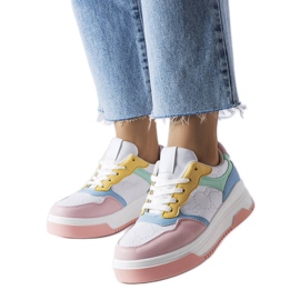 Rosa Sneaker mit Paré-Prägung